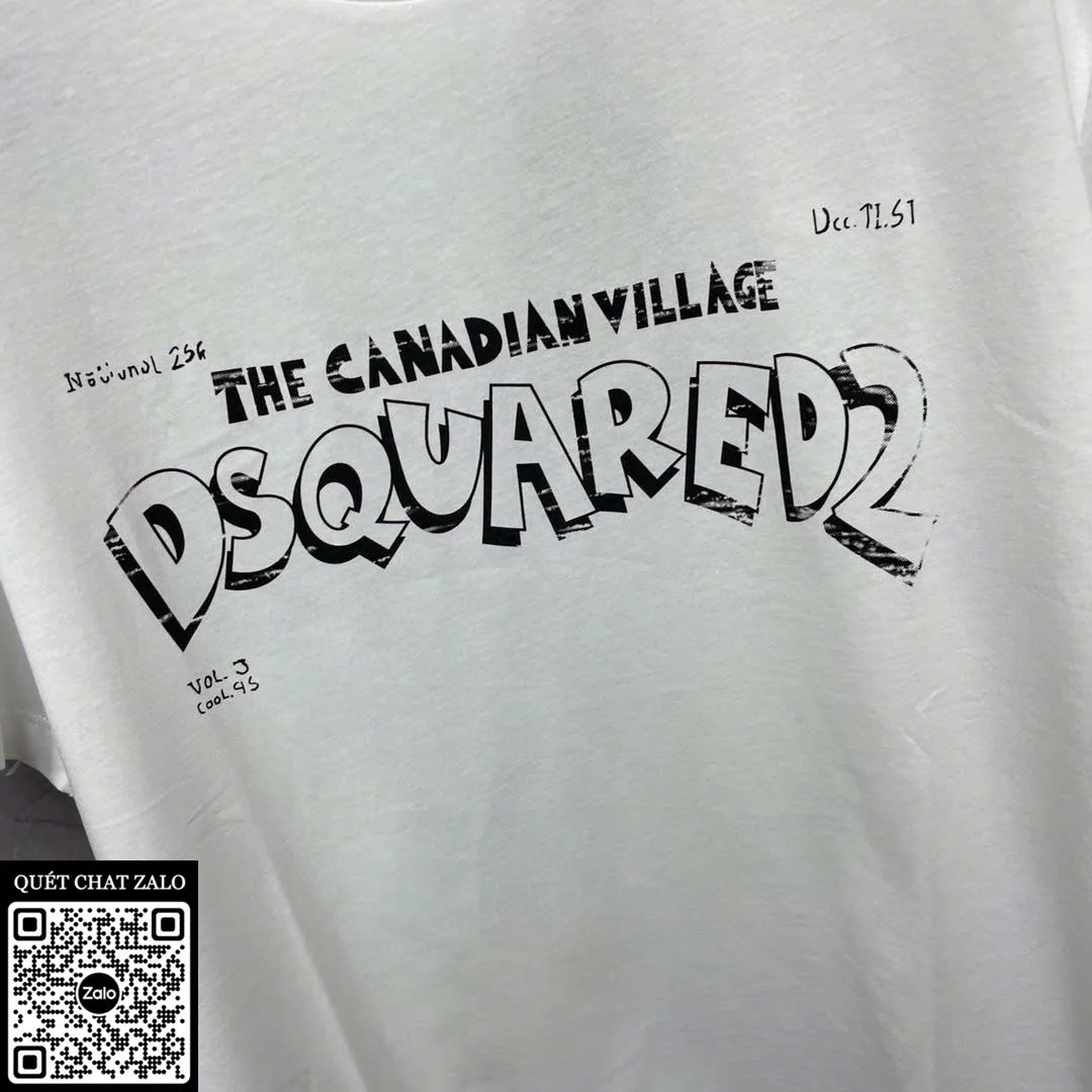 Áo phông nam màu trắng Dsquared2 mã 8 phong cách sang đúng mốt