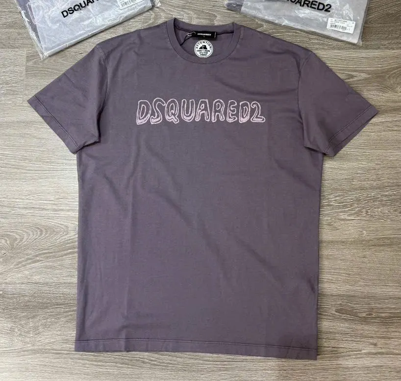 Áo phông nam màu xám Dsquared2 cao cấp mã 3b sang xịn thời thượng