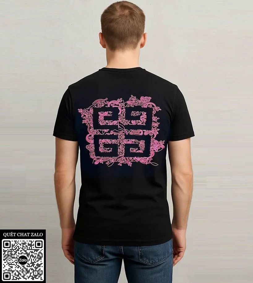 Áo phông nam màu đen Givenchy mã 4 siêu phẩm hoàn thiện tốt cao