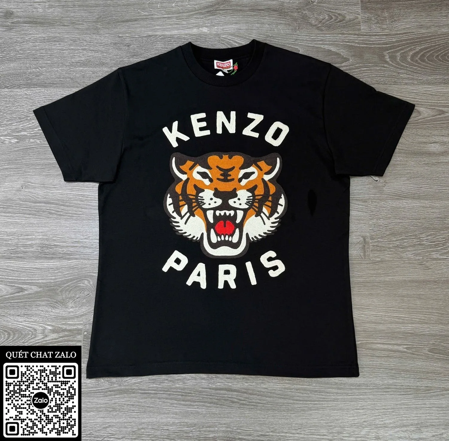 Áo phông nam màu đen Kenzo mã 5 thượng hạng form chuẩn đẹp cao cấp Áo phông nam màu đen Kenzo mã 5 thượng hạng form chuẩn đẹp cao cấp