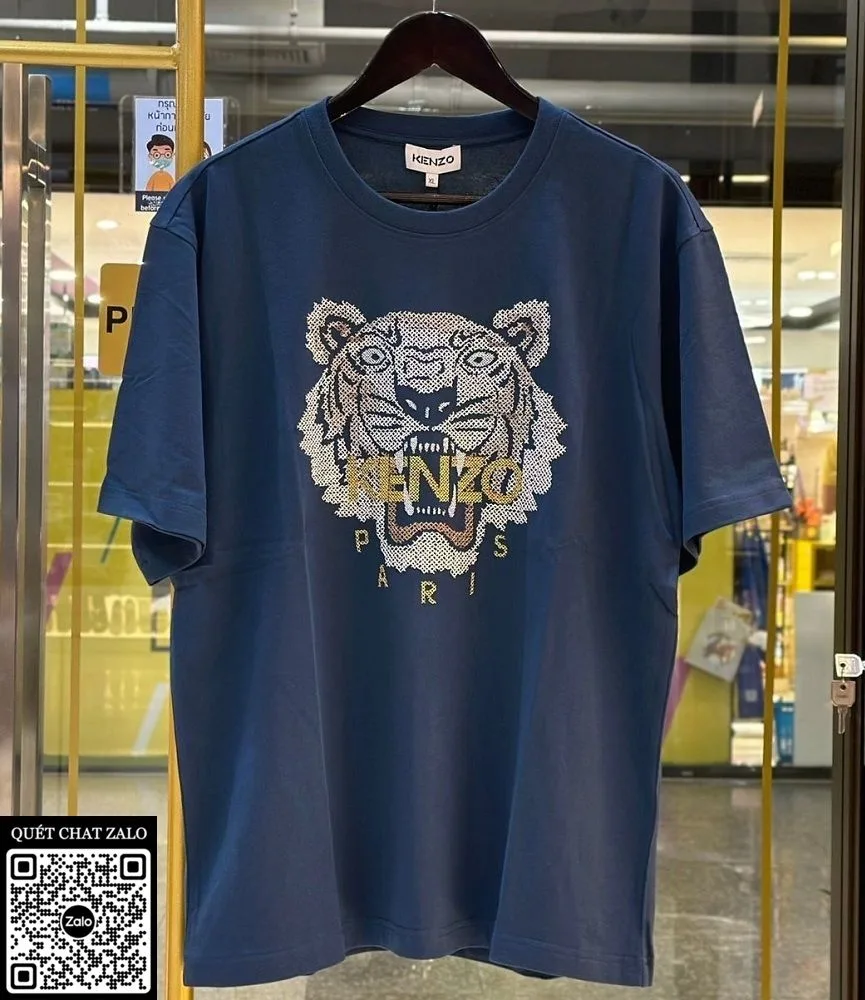 Áo phông Kenzo nam màu xanh mã 2b like auth xịn phong cách mới mẻ Áo phông Kenzo nam màu xanh mã 2b like auth xịn phong cách mới mẻ