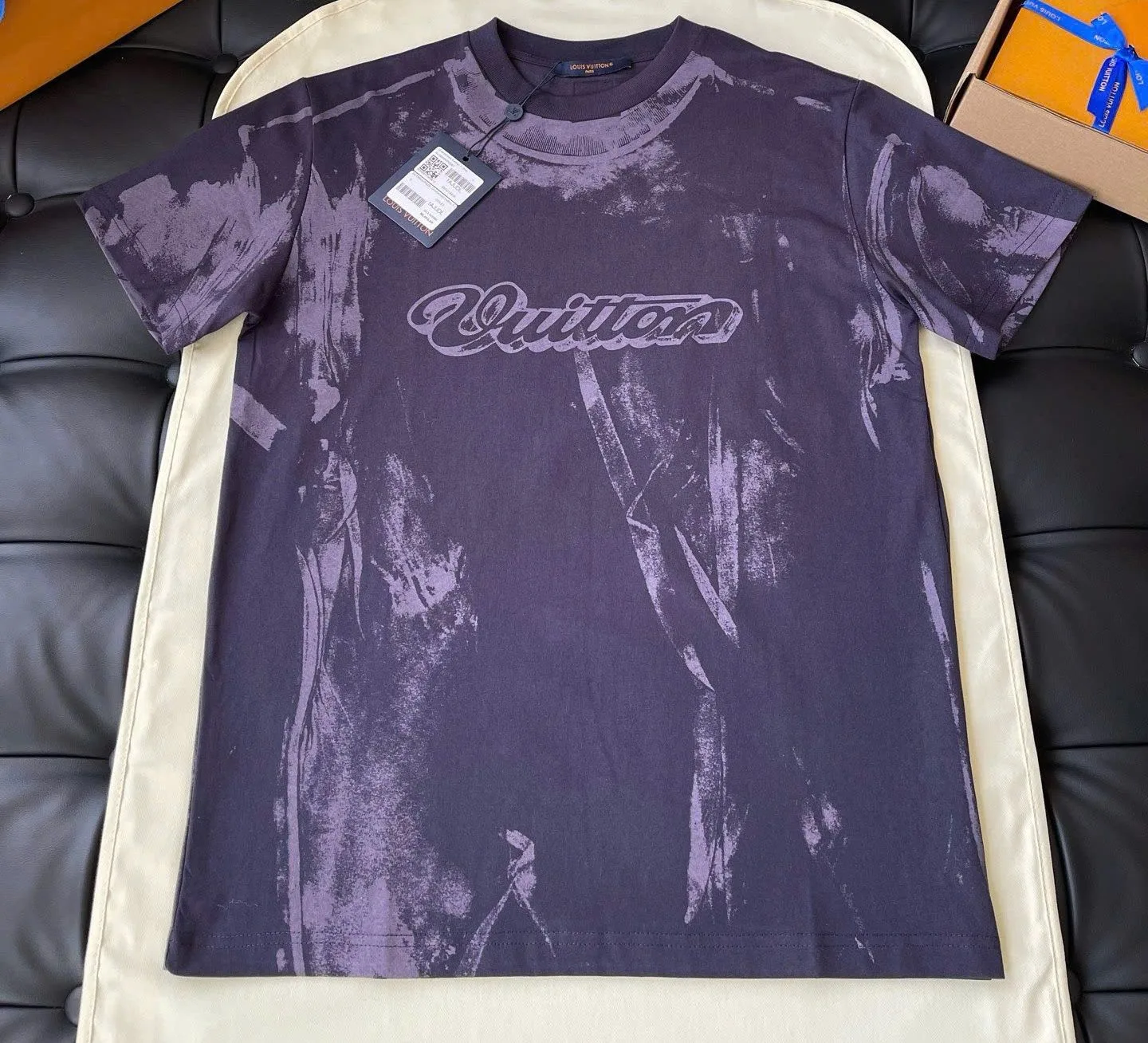 Áo phông nam màu loang LV mã 1 phong cách sành điệu đáng tiền