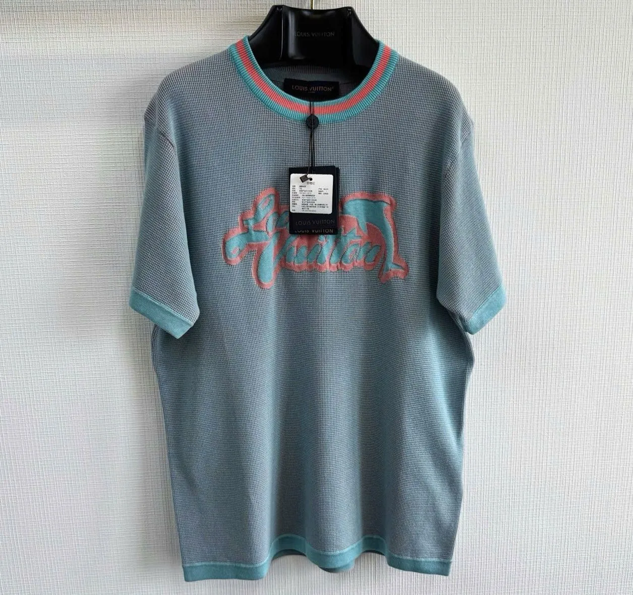Áo phông nam màu xanh LV mã 12 Louis Vuitton tuyệt phẩm lên ảnh đẹp
