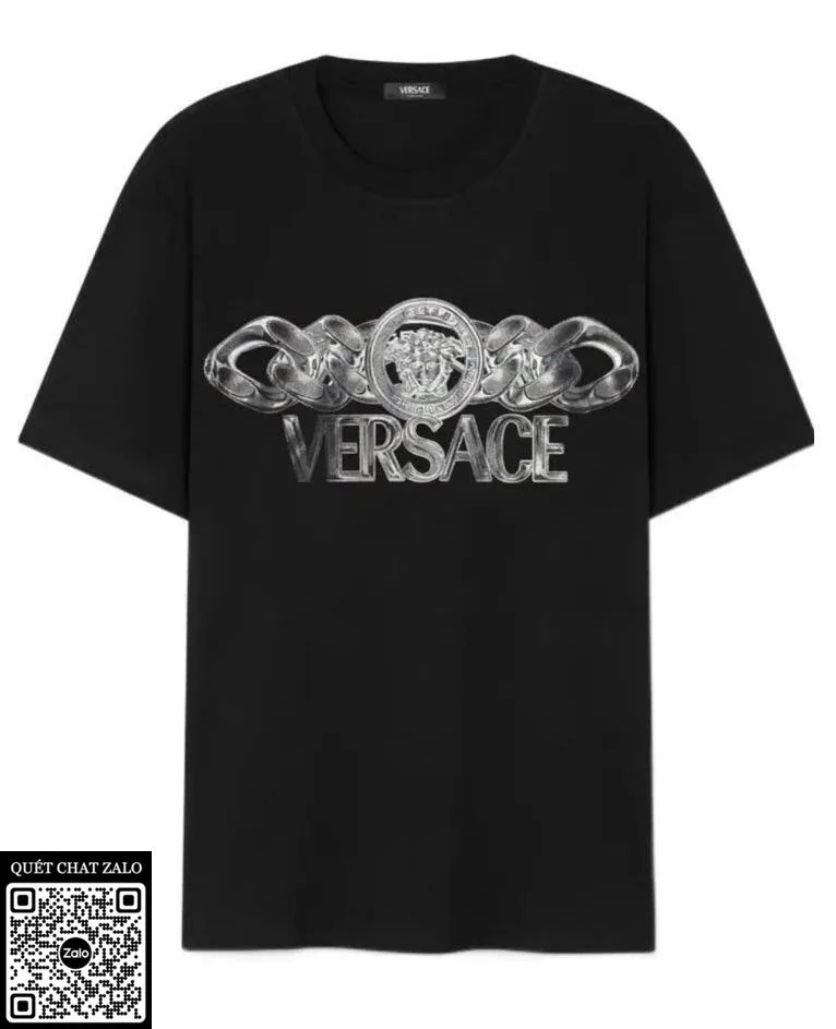 Áo phông nam màu đen Versace mã 1 chất lượng đánh giá xuất sắc Áo phông nam màu đen Versace mã 1 chất lượng đánh giá xuất sắc
