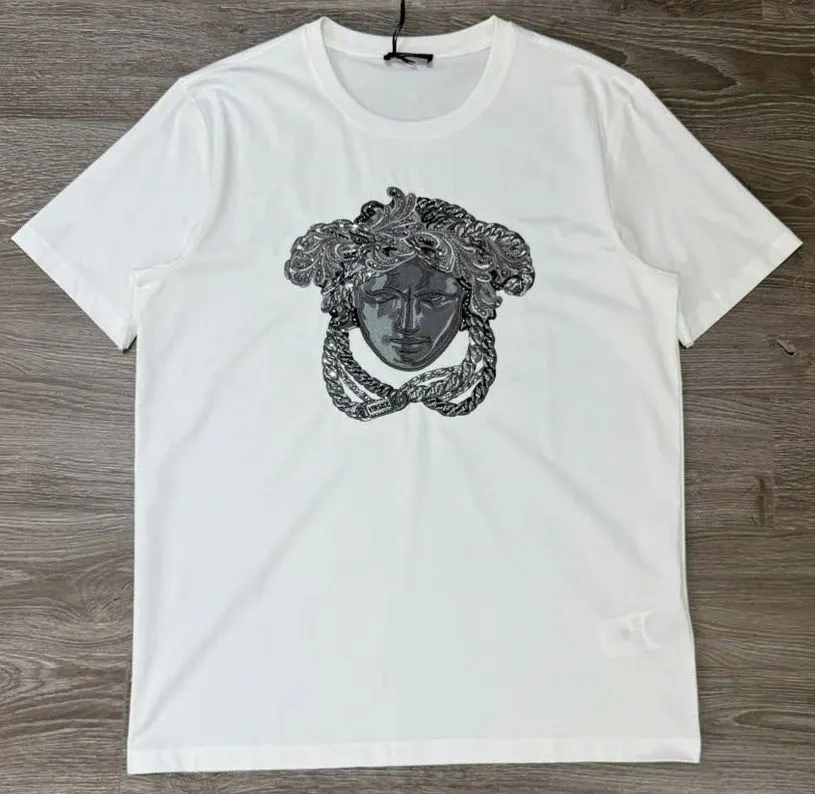 Áo thun Versace nam màu trắng mã 2 siêu phẩm áo phông chất lượng Áo thun Versace nam màu trắng mã 2 siêu phẩm áo phông chất lượng
