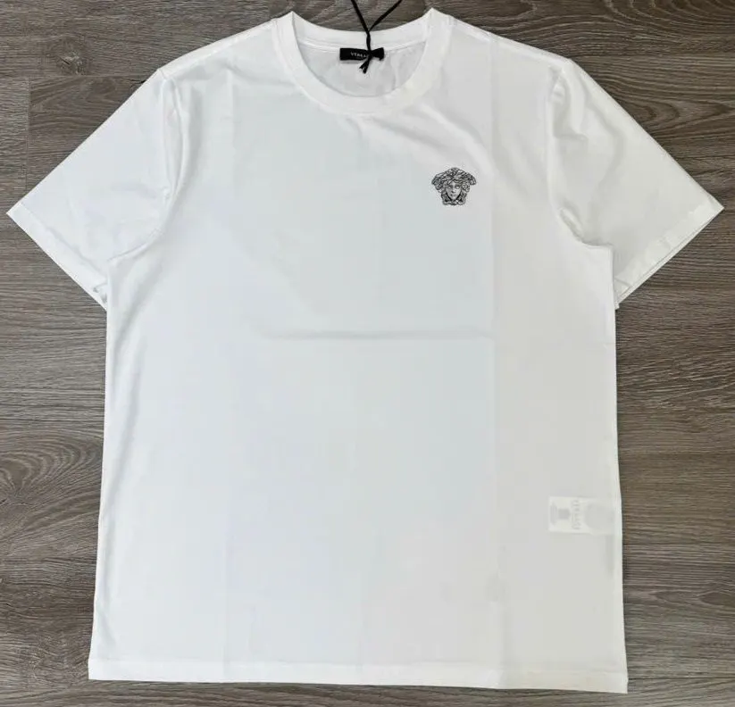 Áo phông nam màu trắng Versace cao cấp mê mẩn mã 4 thiết kế tinh tế