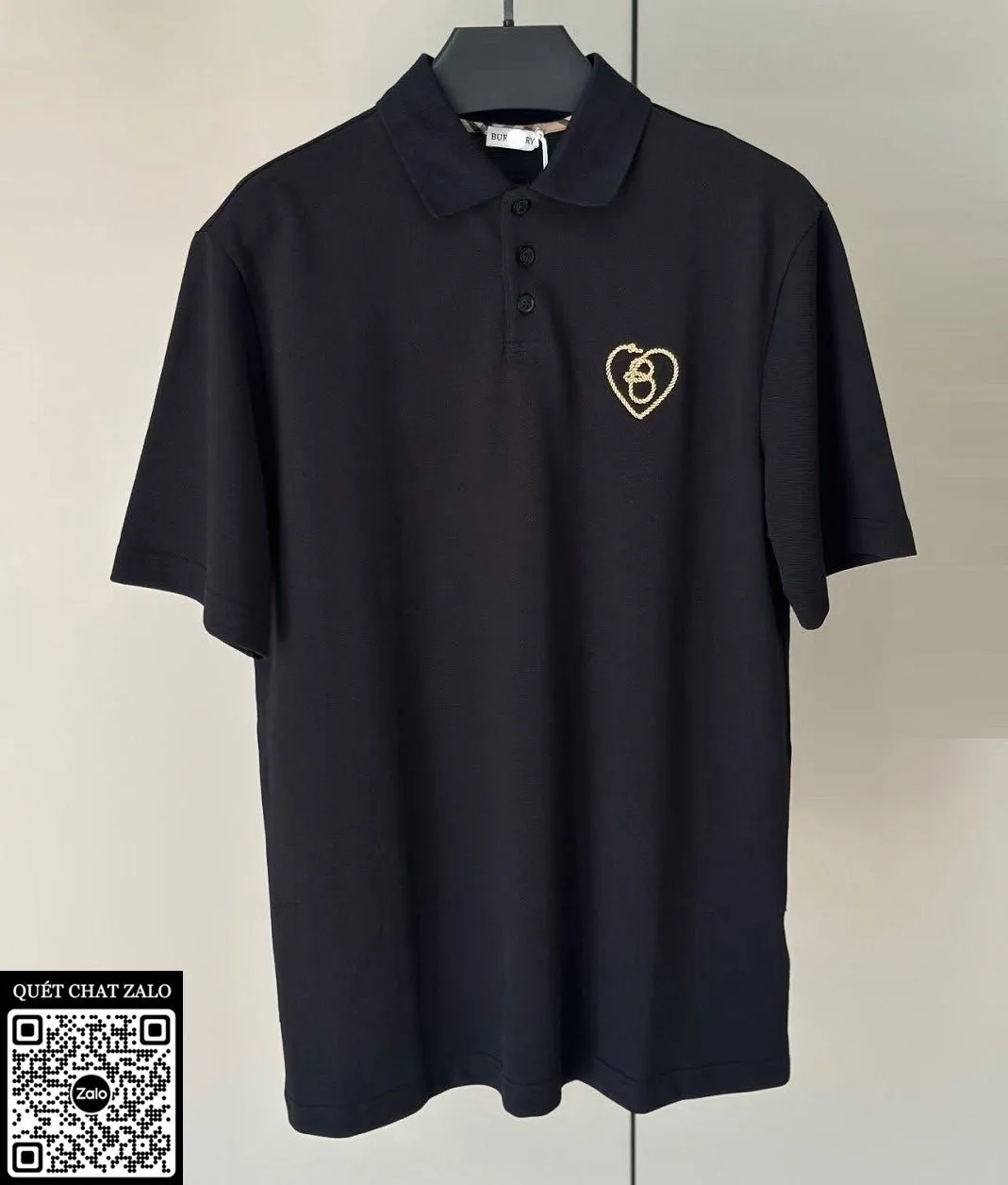 Áo polo nam màu đen BBR Burberry mã 12 phong cách độc lạ thượng hạng Áo polo nam màu đen BBR Burberry mã 12 phong cách độc lạ thượng hạng