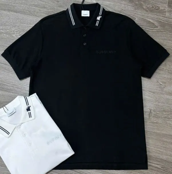 Áo polo nam màu đen Burberry mã 4 BBR hợp mốt hot
