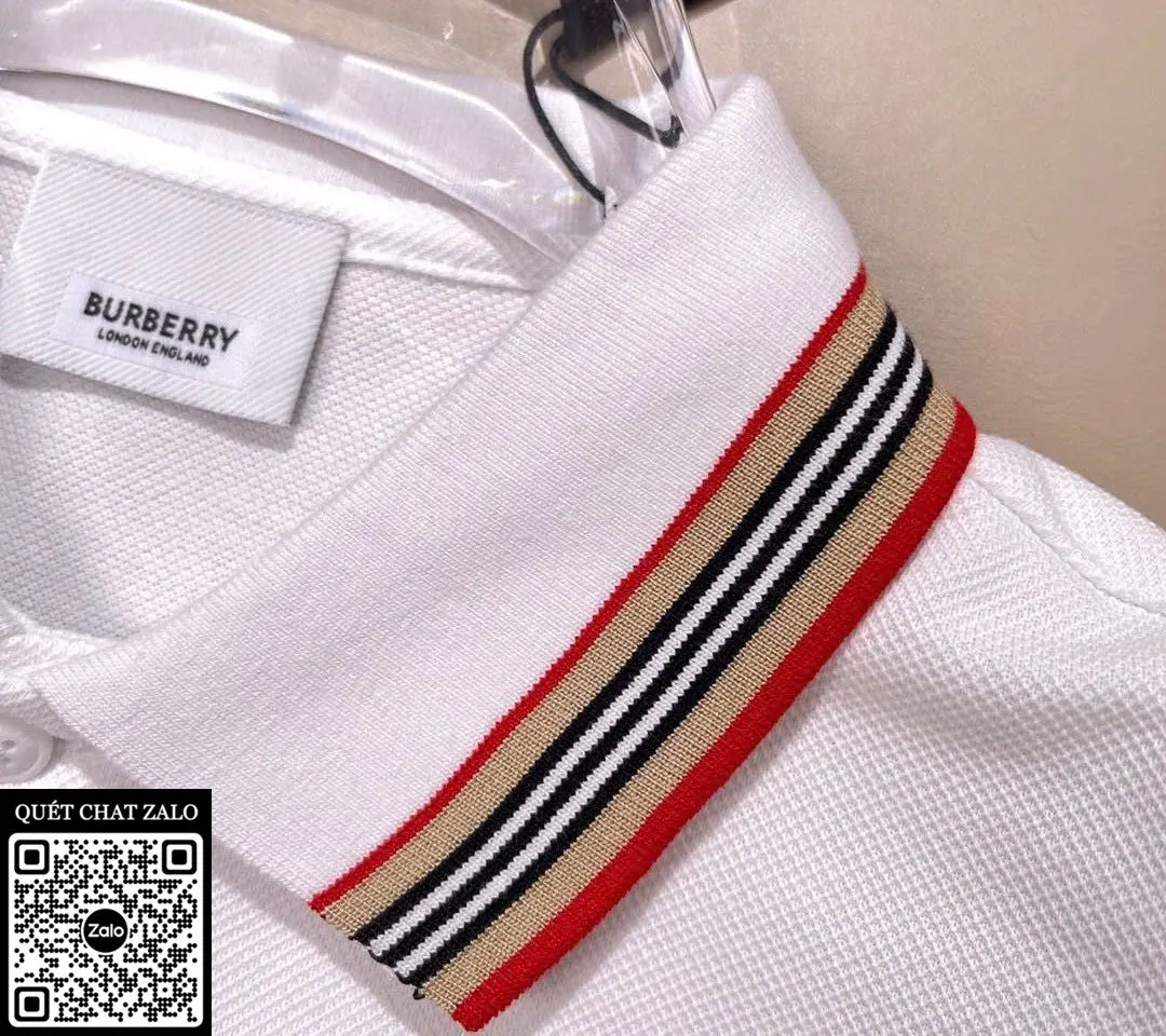 Áo polo nam màu trắng BBR mã 9 thượng hạng sang trọng men lì