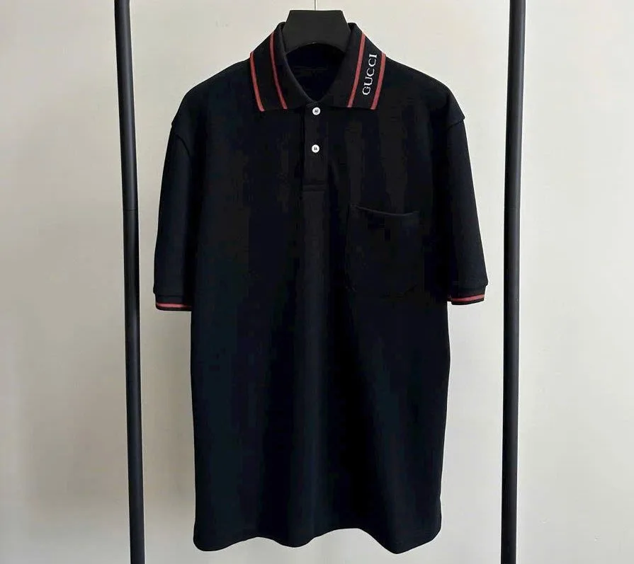 Áo polo nam màu đen DG mã 6 Dolce cá tính mạnh chất lượng cao cấp