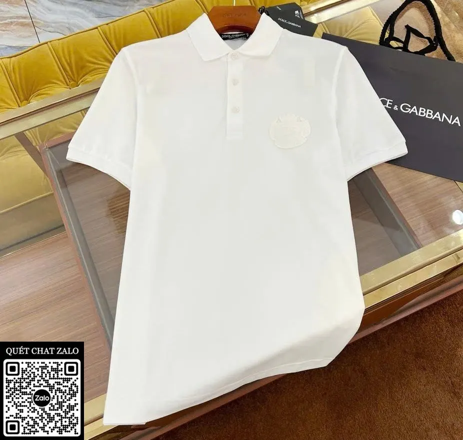 Áo polo nam màu trắng DG mã 5 hàng giới hạn tinh tế cao cấp đẹp