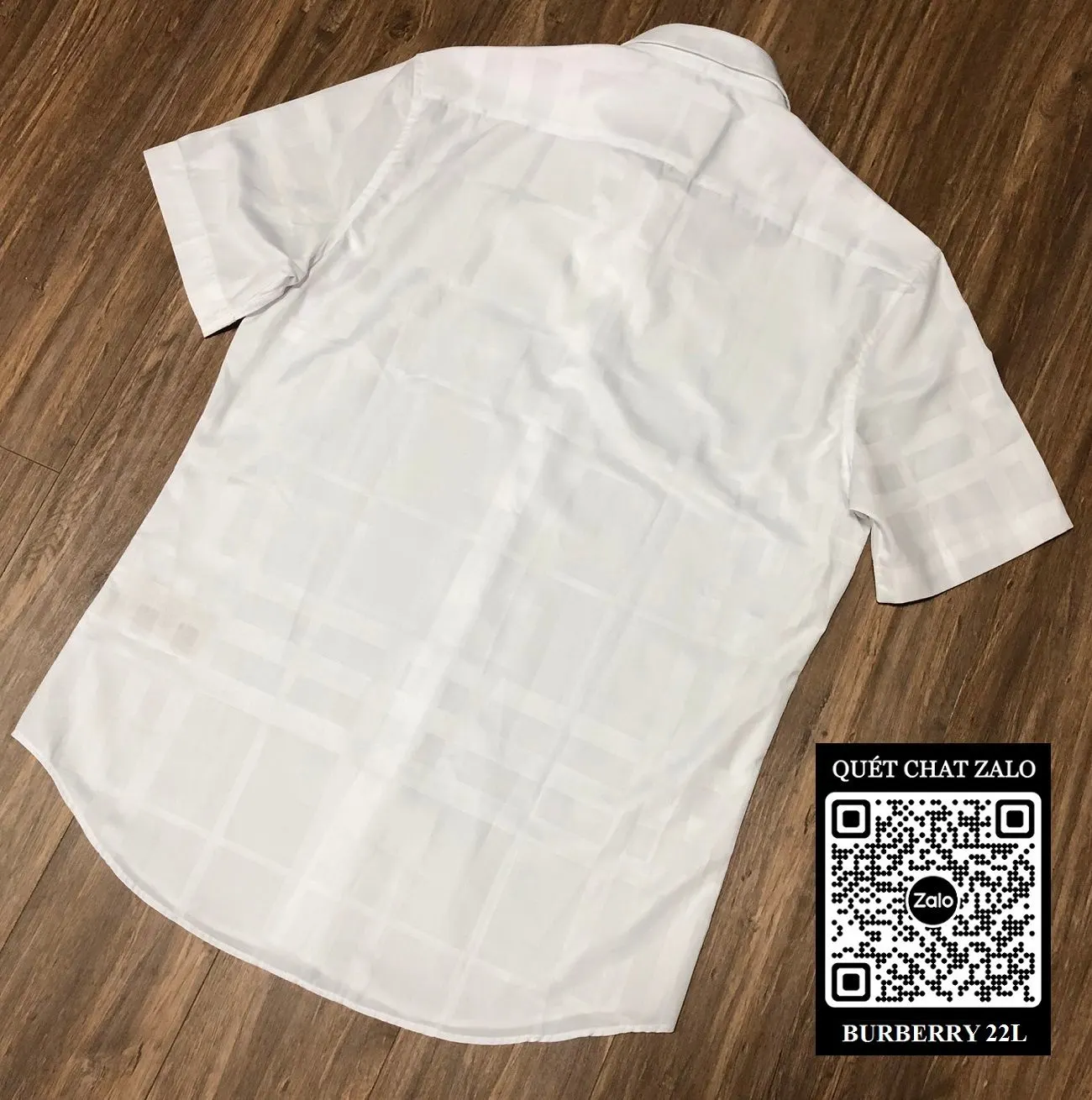 Áo sơ mi nam Burberry màu trắng tay ngắn kẻ sọc caro mã 22l đẹp Áo sơ mi nam Burberry màu trắng tay ngắn kẻ sọc caro mã 22l đẹp