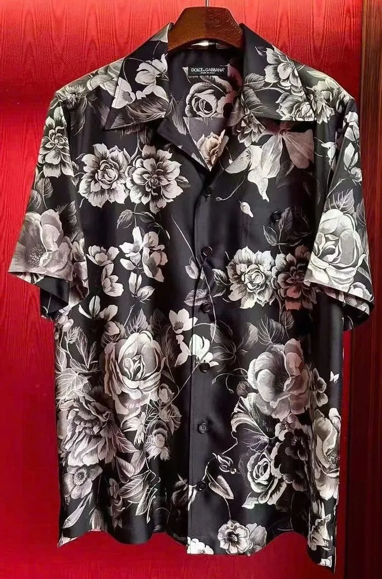 Áo sơ mi nam DG màu đen tay ngắn mã 6 Dolce like real cao cấp Áo sơ mi nam DG màu đen tay ngắn mã 6 Dolce like real cao cấp