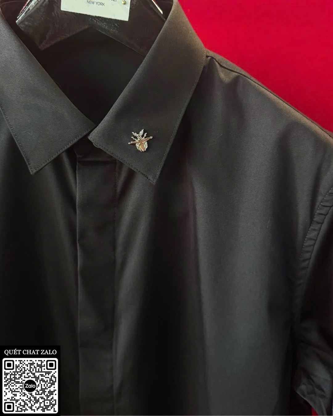 Áo sơ mi nam Dior màu đen tay dài mã 1 cao cấp gọn gàng dáng đẹp