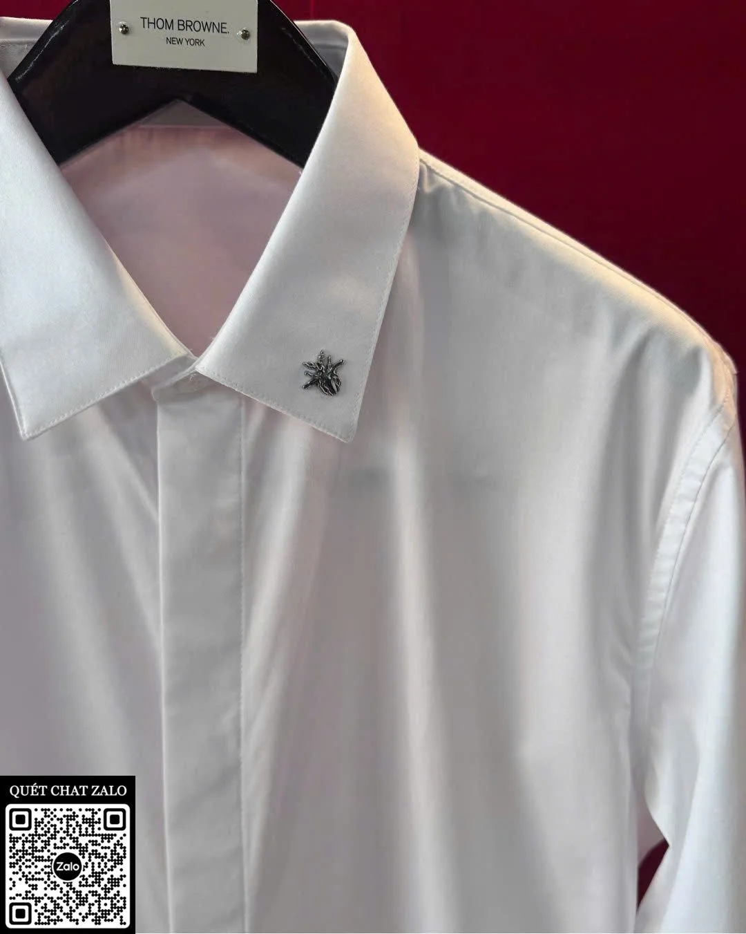 Áo sơ mi nam màu trắng Dior tay dài mã 1 phong thái quý tộc năng động