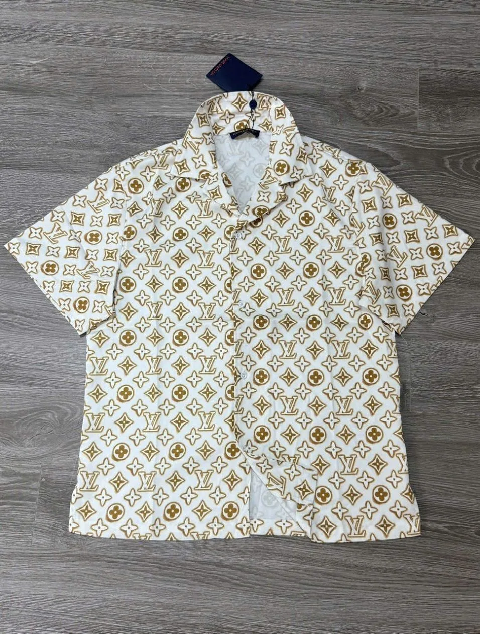 Áo sơ mi Louis Vuitton trắng tay ngắn nam mã 2 lên ảnh đẹp sang trọng