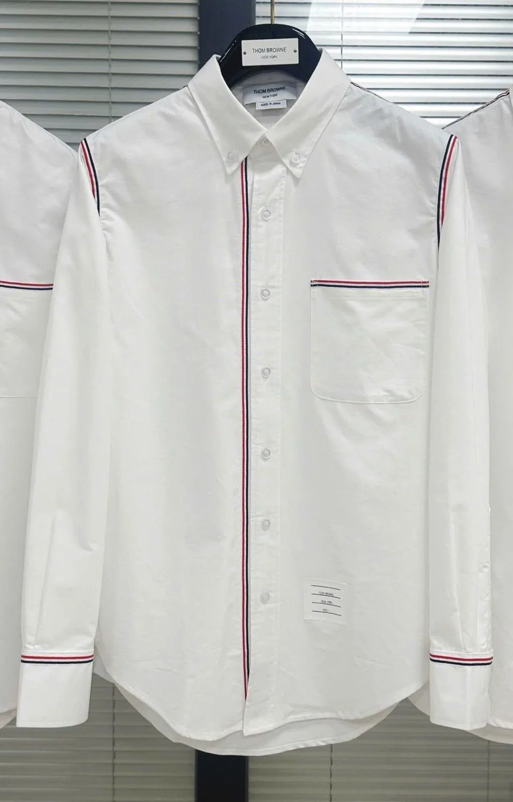 Áo sơ mi nam màu trắng Thom Browne tay dài mã 2 chuẩn công phu