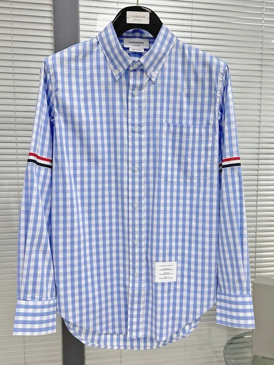 Áo sơ mi Thom Browne tay dài xanh kẻ caro nam mã 2 cực tốt hàng hiệu Áo sơ mi Thom Browne tay dài xanh kẻ caro nam mã 2 cực tốt hàng hiệu
