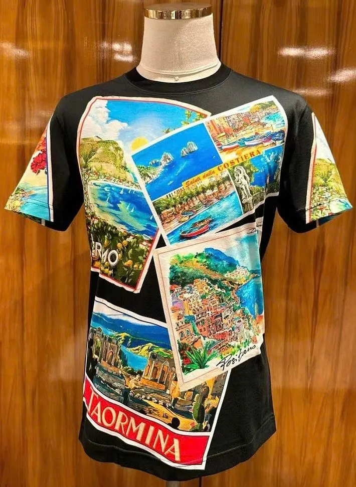 Áo phông đen nam DG mã 42b cổ tròn sang trọng phong cách hợp mốt Áo phông đen nam DG mã 42b cổ tròn sang trọng phong cách hợp mốt