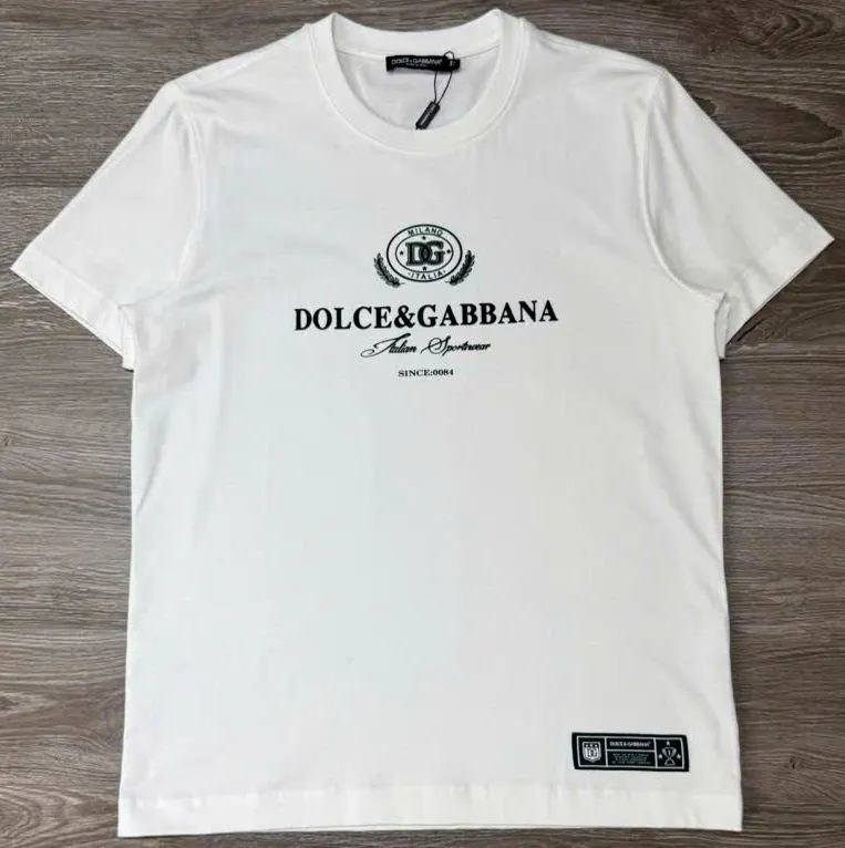 Áo thun trắng trơn 100 cotton Dolce Gabbana mã 7b cổ tròn nam nữ cao cấp