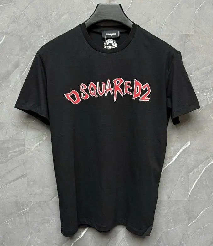 Áo thun phông nam đen Dsq2 cổ tròn mã 24b Like Authentic xuất sắc