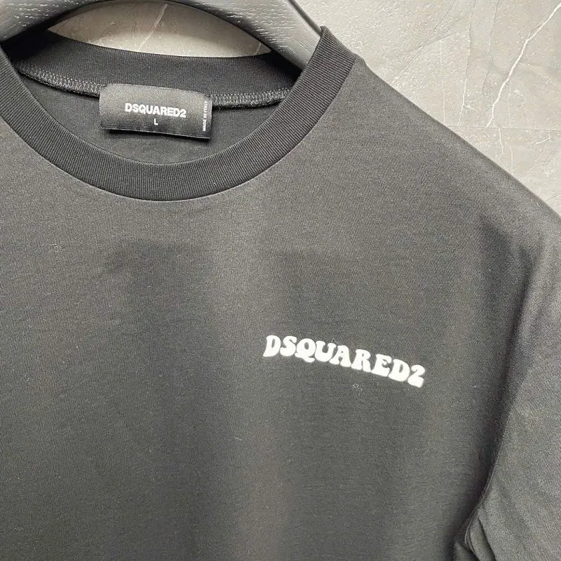 Áo thun nam đen Dsquared2 cổ tròn mã 3 phong cách đỉnh cao đẹp cuốn hút