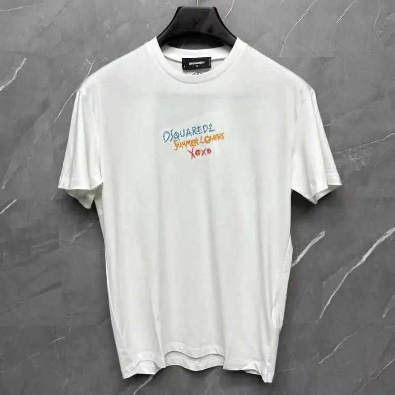 Áo phông Dsquared2 nam trắng mã 23 cổ tròn Like Authentic ấn tượng Áo phông Dsquared2 nam trắng mã 23 cổ tròn Like Authentic ấn tượng