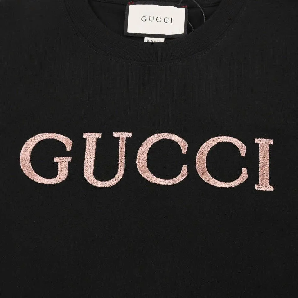 Áo thun Gucci đen trắng mã 3 cổ tròn nam nữ phong cách chất lượng