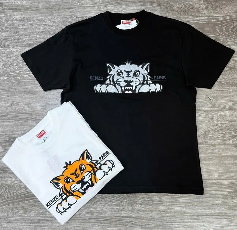 Áo thun đen Kenzo mã 3 cổ tròn cao cấp chuẩn style nam nữ năng động Áo thun đen Kenzo mã 3 cổ tròn cao cấp chuẩn style nam nữ năng động