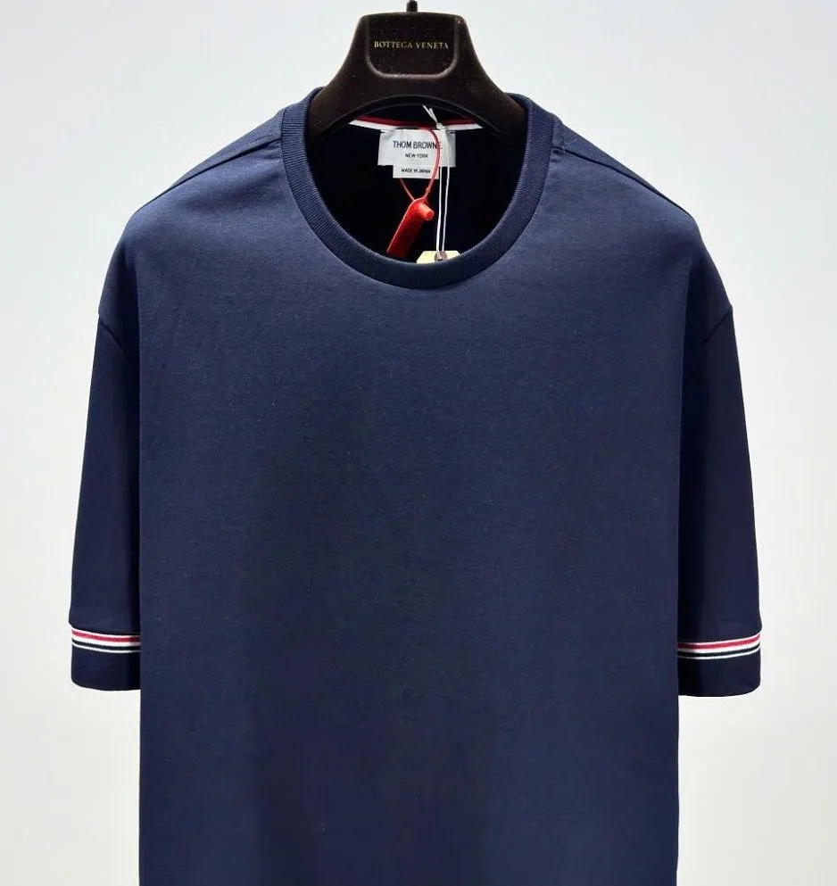 Áo thun Thom Browne xanh mã 2: phông cổ tròn nam nữ like chính hãng