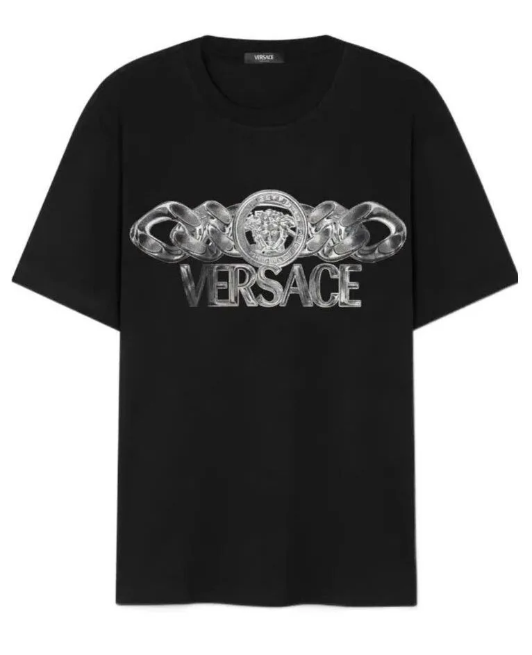 Áo Versace đen mã 1 cao hạng cổ tròn nam nữ kiểu dáng gọn gàng thời thượng Áo Versace đen mã 1 cao hạng cổ tròn nam nữ kiểu dáng gọn gàng thời thượng