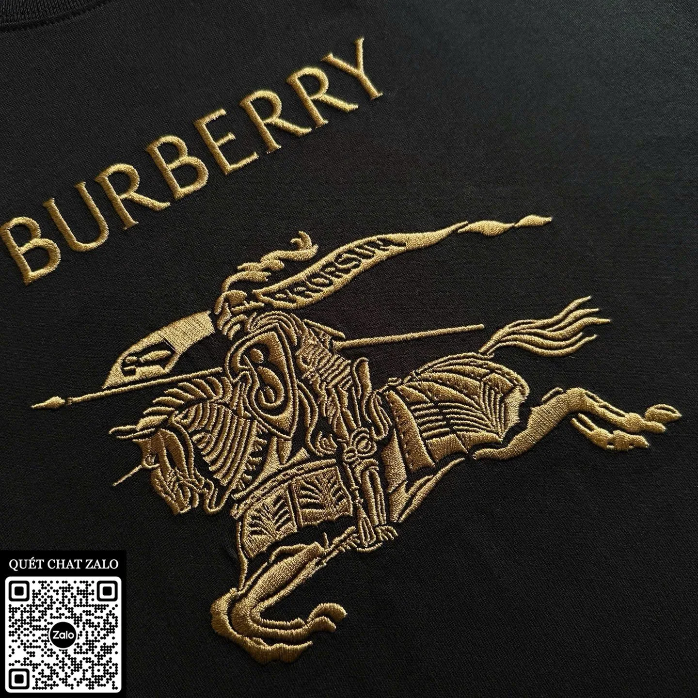 Áo phông Burberry màu đen nam chuẩn đỉnh hợp mốt mã 11