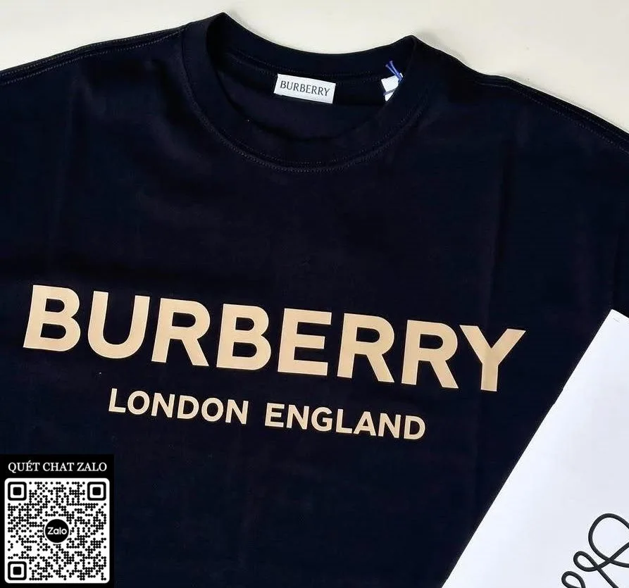 Áo phông Burberry màu đen nam mã 9 BBR Vip Like Authentic độc đáo