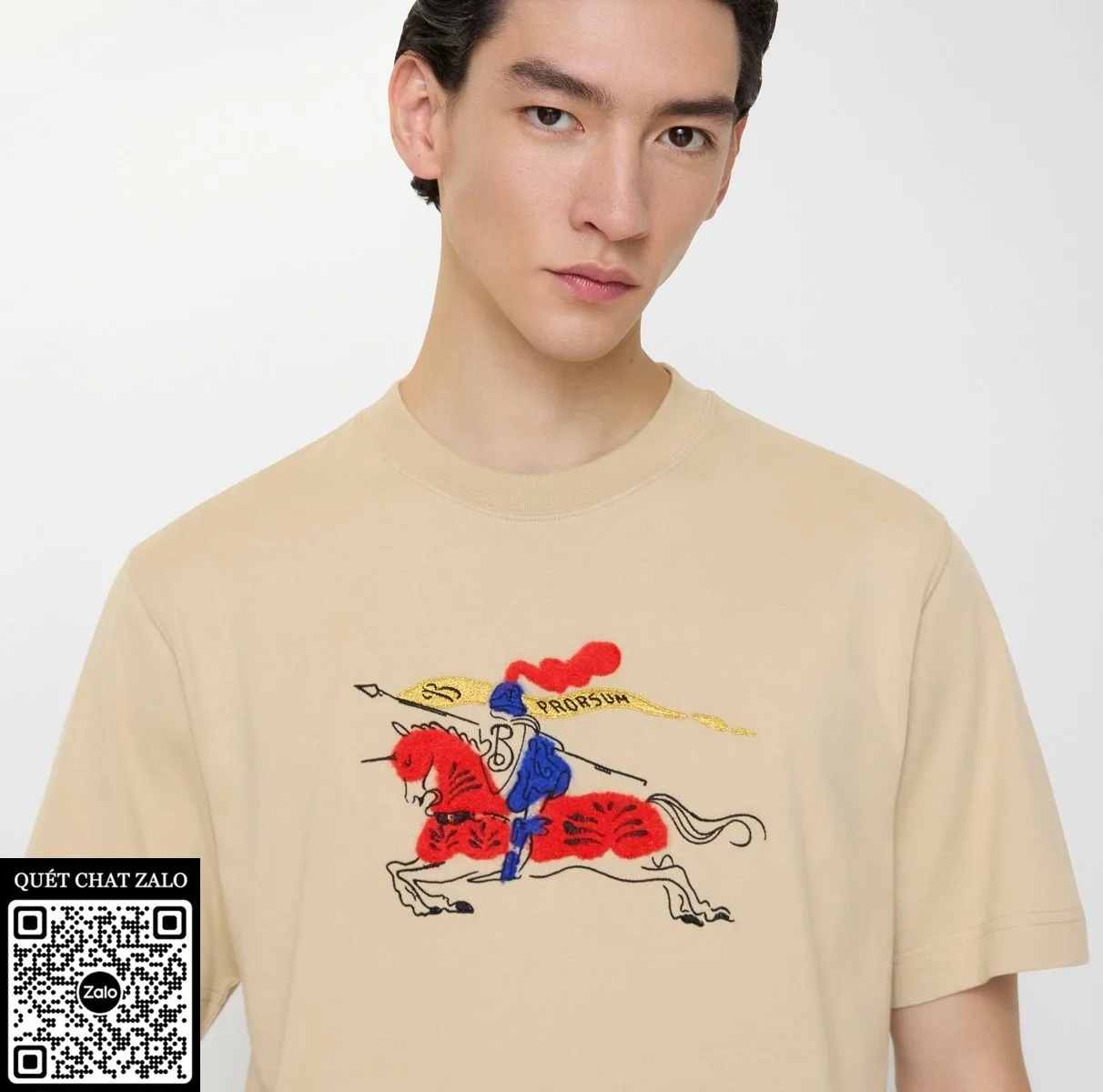 Áo phông nam màu nâu Burberry mã 1 chuẩn đẹp Like Authentic