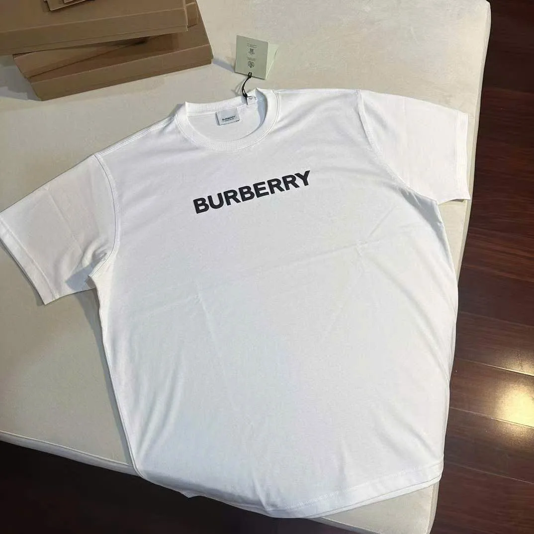 Áo thun Burberry nam trắng mã 2 BBR lịch lãm hoàn thiện tốt cao Áo thun Burberry nam trắng mã 2 BBR lịch lãm hoàn thiện tốt cao