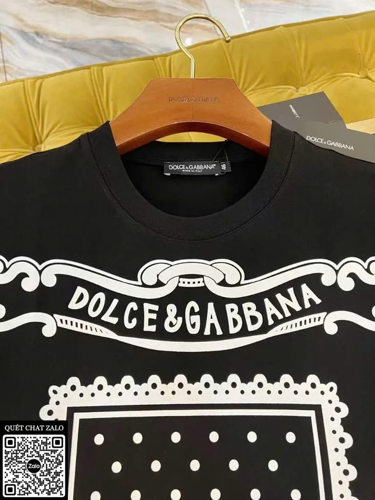 Áo phông nam màu đen Dolce mã 13 cao cấp ưng ý phong cách thời thượng