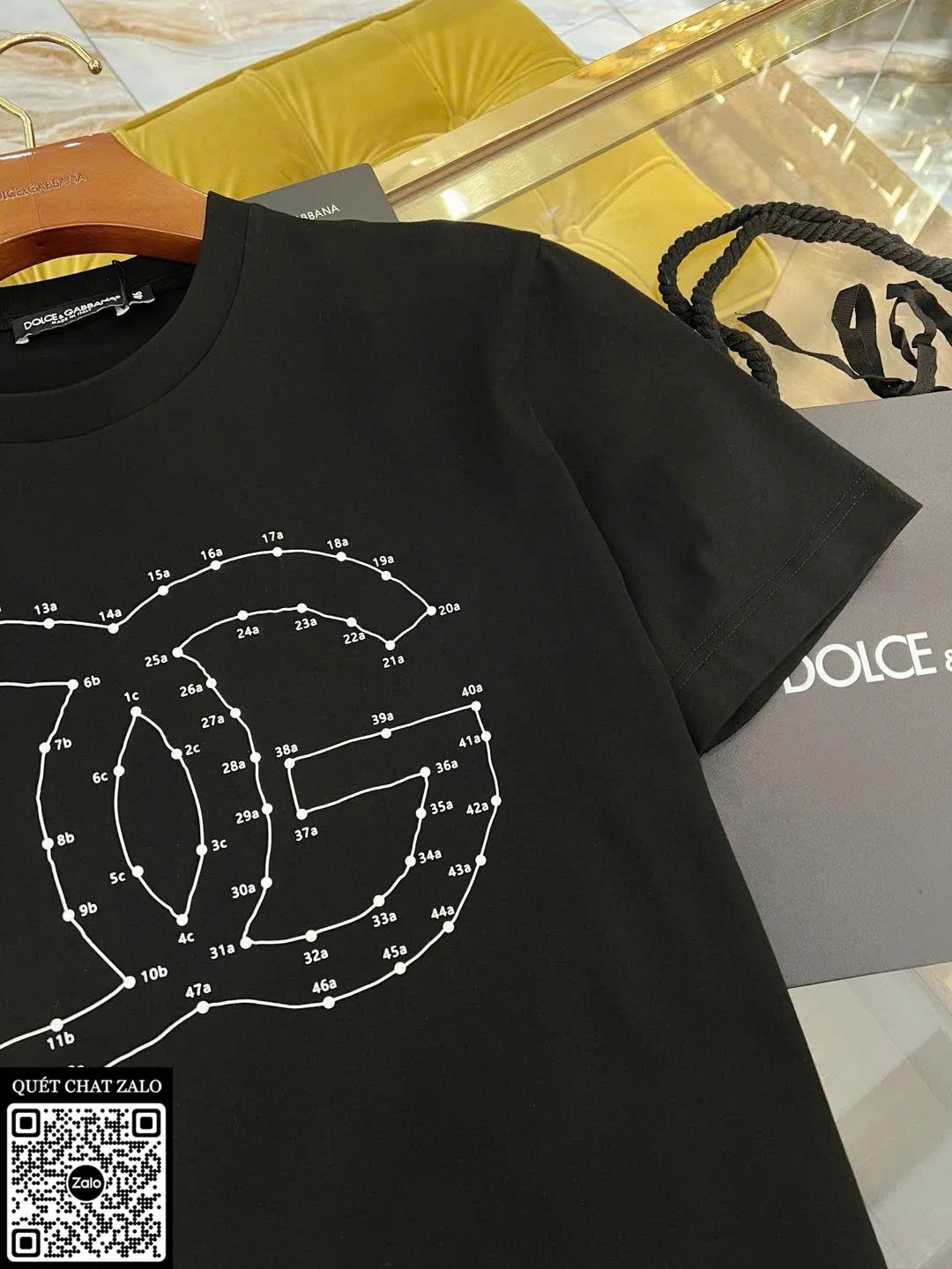 Áo phông nam màu đen Dolce Gabbana mã 14 cuốn hút thời thượng cao cấp