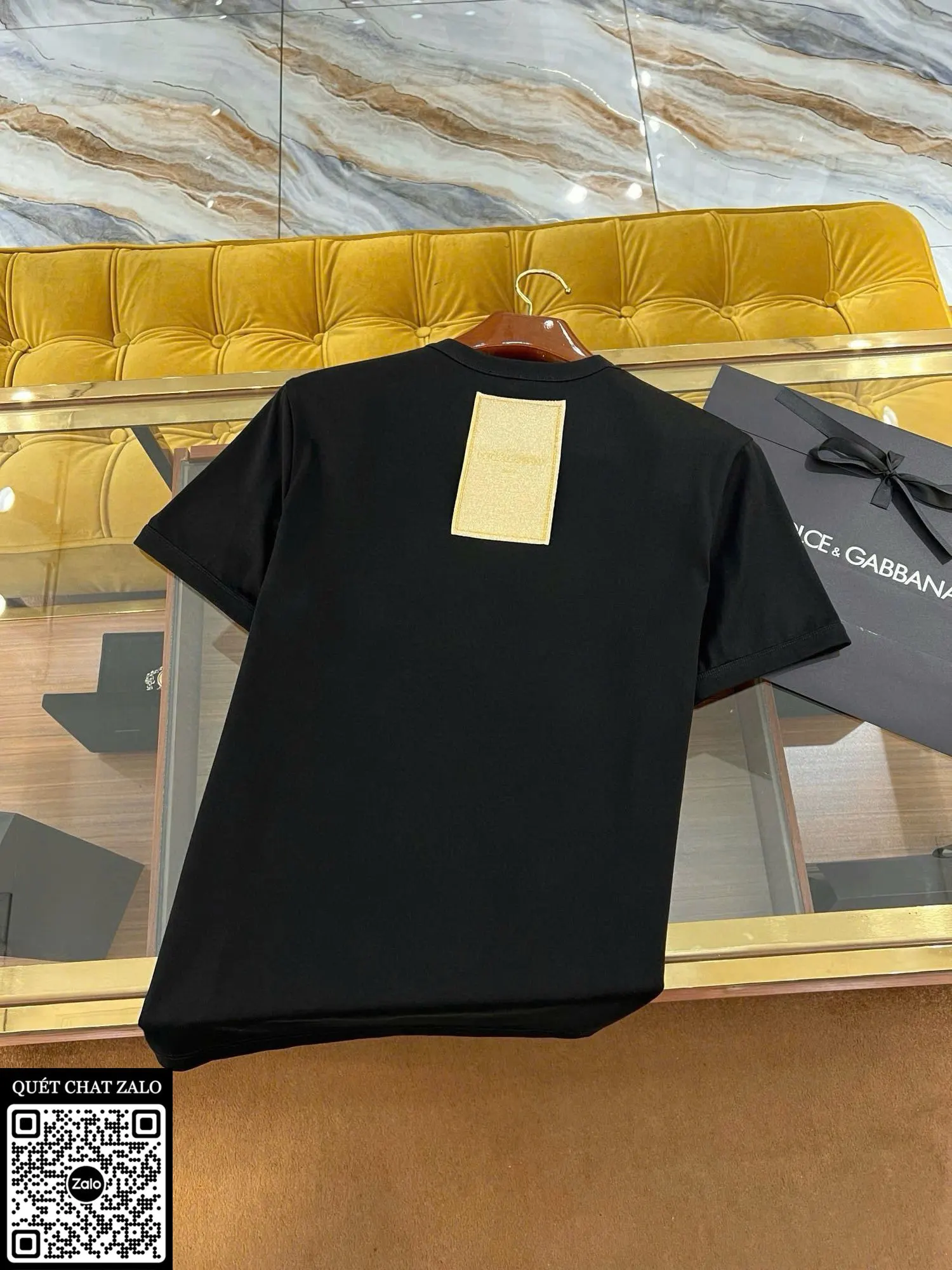 Áo phông nam màu đen Dolce Gabbana mã 22 DG xịn xò hoàn hảo đẹp