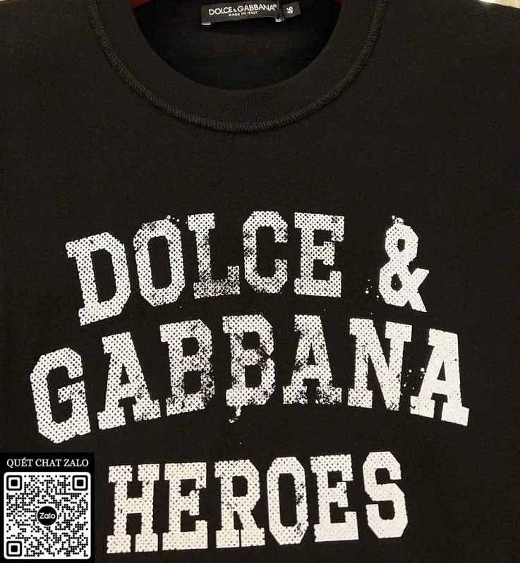 Áo phông nam màu đen Dolce mã 23 phong cách thời thượng cao cấp