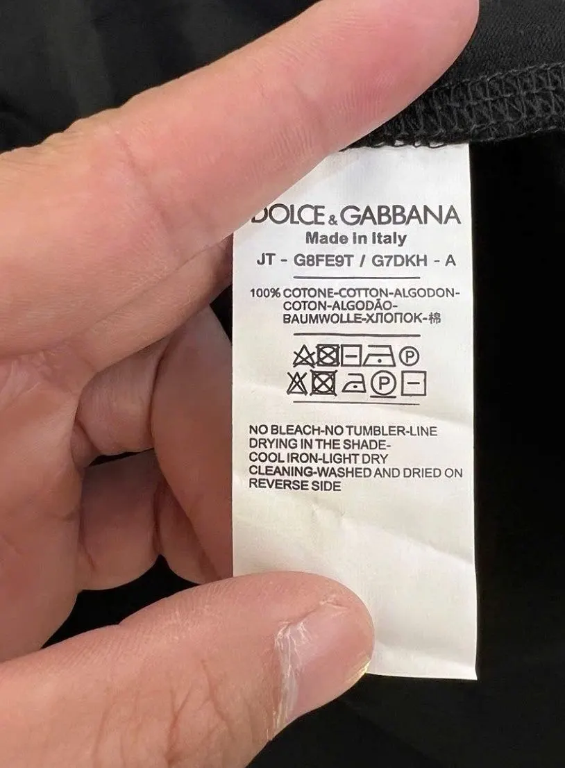 Áo thun DG màu đen Dolce class cao cấp nam mã 42 bắt mắt ấn tượng