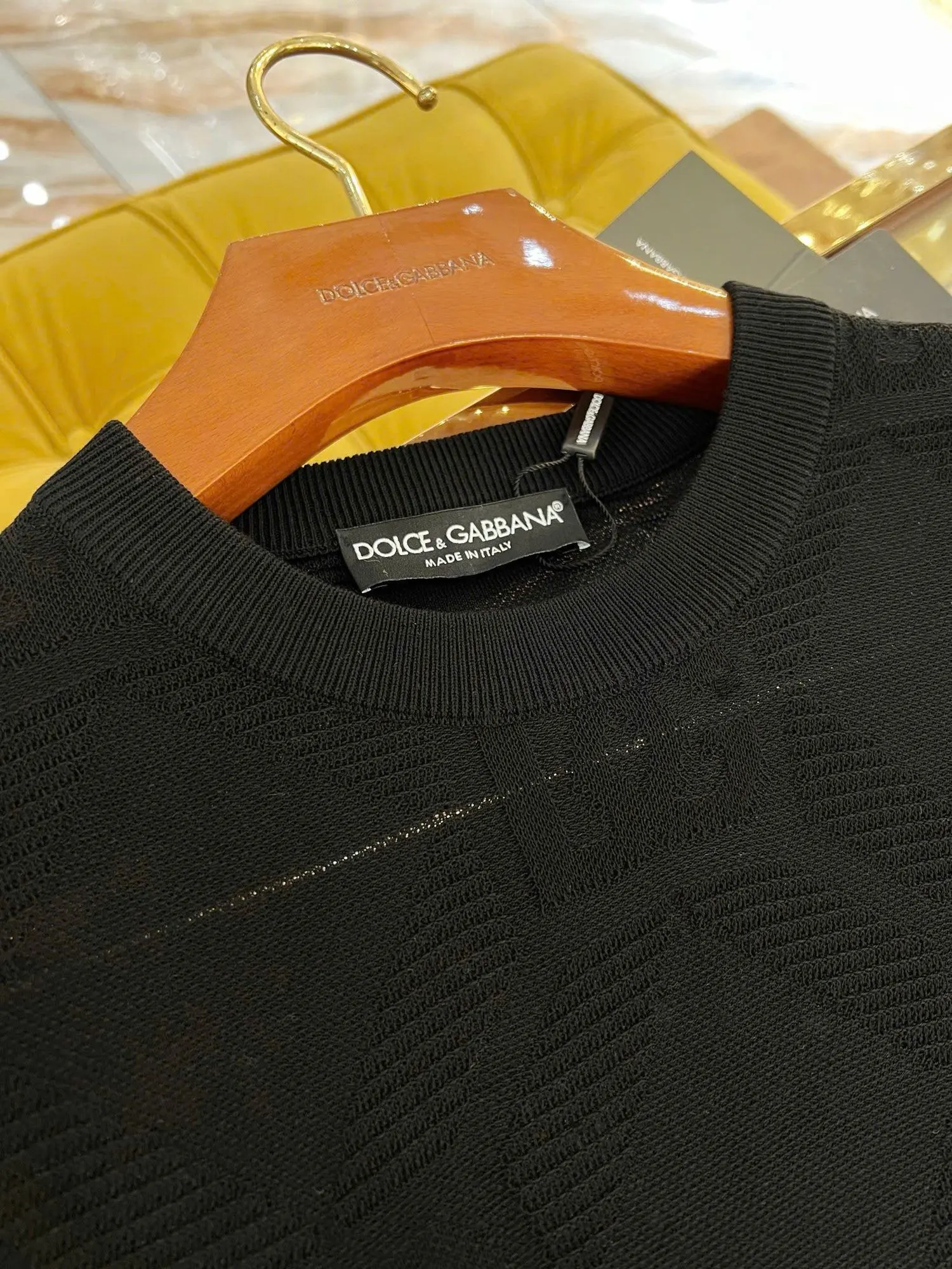 Áo phông DG nam Dolce màu đen mã 5 đỉnh của chóp xuất sắc cao cấp