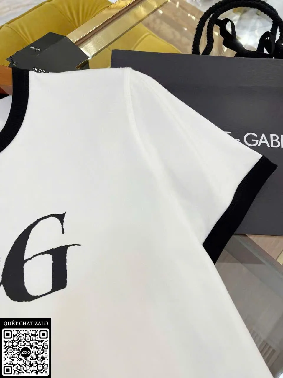 Áo phông nam màu trắng DG mã 10 Dolce chuẩn style đẳng cấp