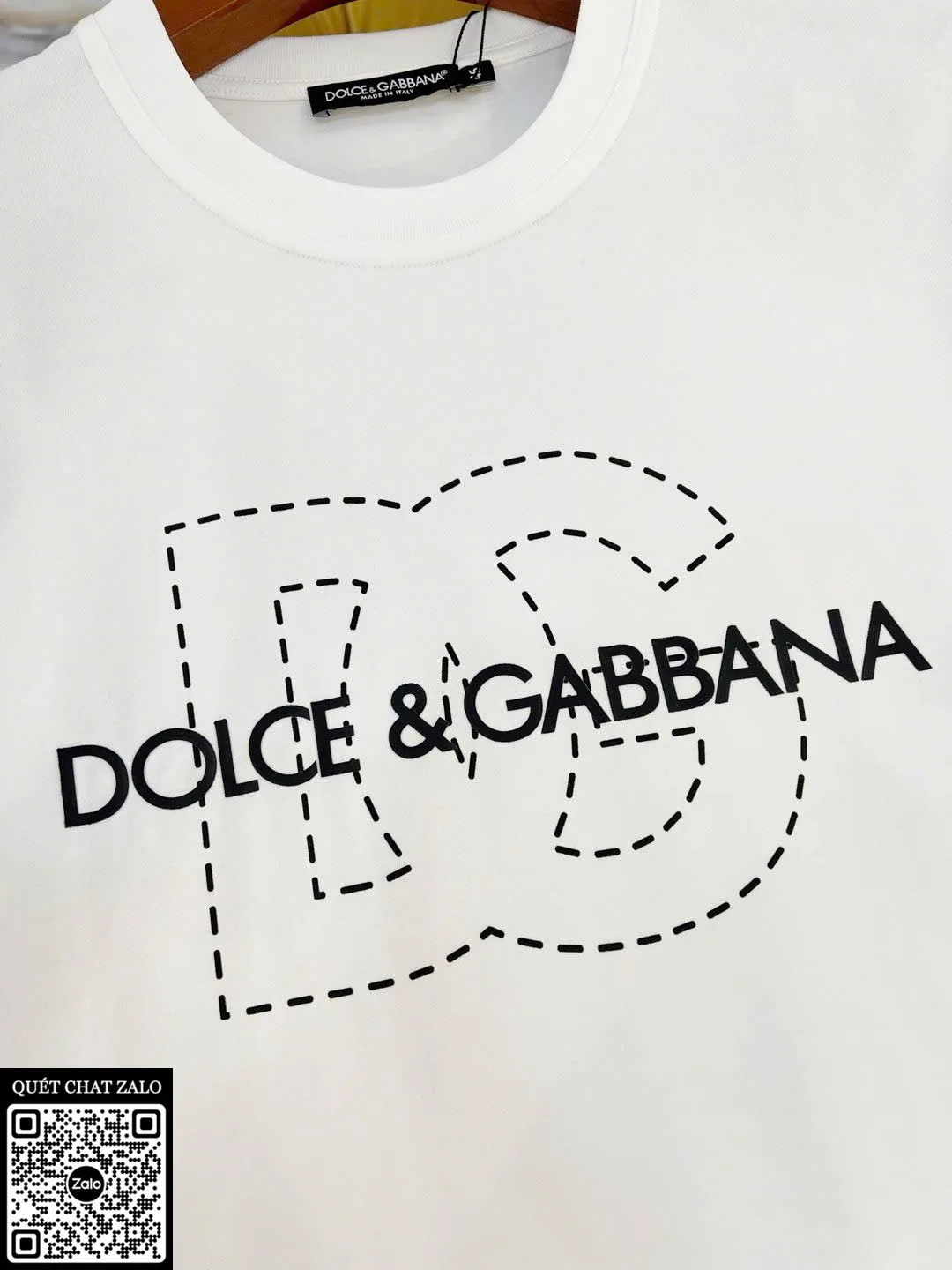 Áo phông nam màu trắng DG mã 2 Dolce chất lượng cao dễ phối đồ