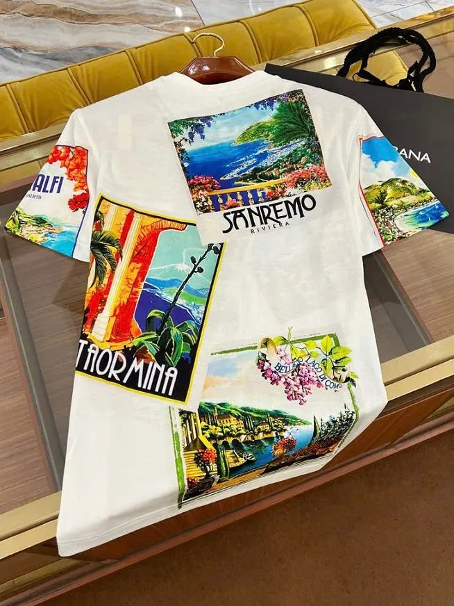 Áo thun Dolce Gabbana nam trắng cao cấp sang trọng dễ phối đồ mã 26b