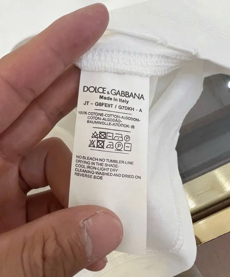 Áo cộc Dolce áo phông trắng nam mã 30 chuẩn style quý tộc đẳng cấp