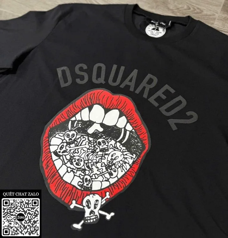 Áo phông nam màu đen Dsquared2 mã 19 chuẩn dáng chất lượng cao Áo phông nam màu đen Dsquared2 mã 19 chuẩn dáng chất lượng cao