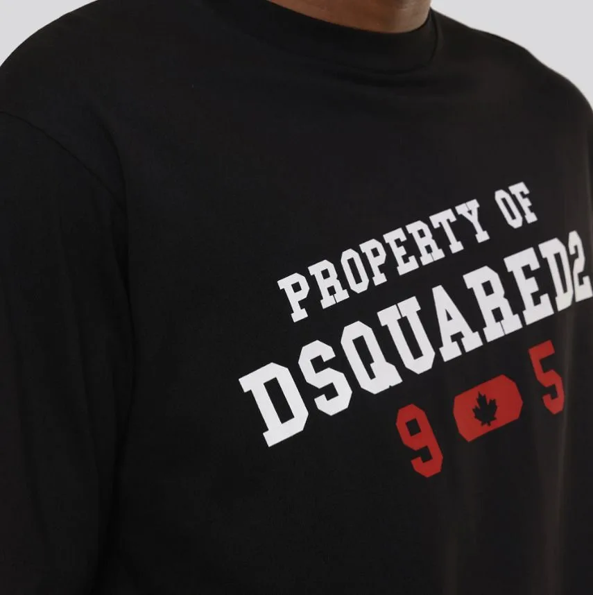 Áo phông DSQ2 đen Dsquared2 cao cấp mã 21 nam dễ phối đồ sang trọng