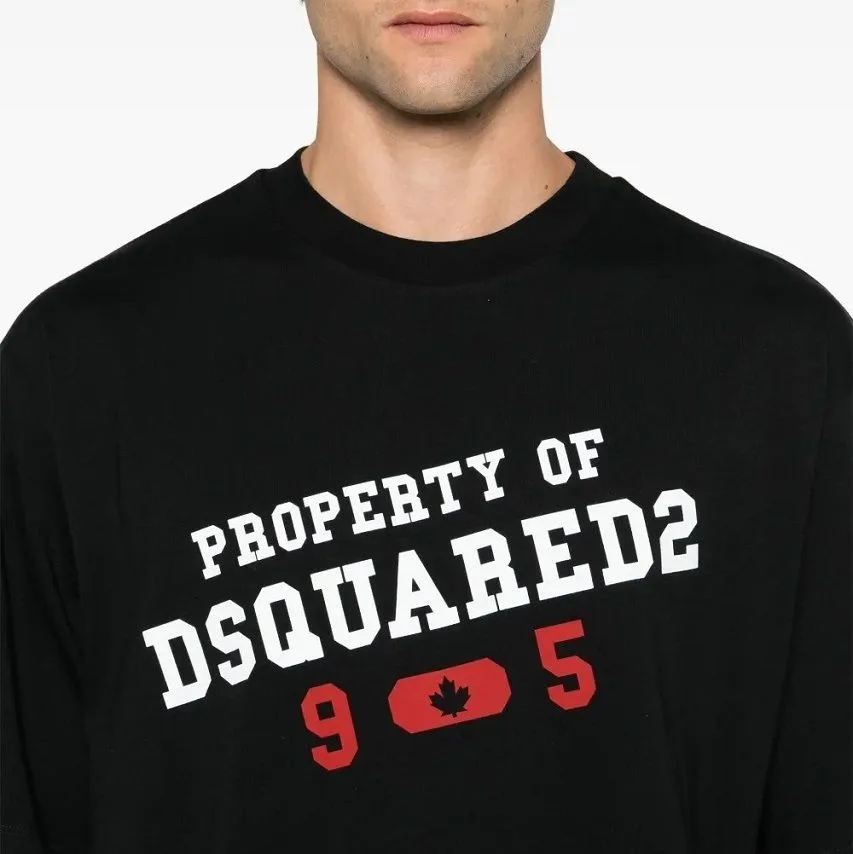 Áo phông nam áo thun Icon Denim đen Dsq2 mã 21b thượng lưu