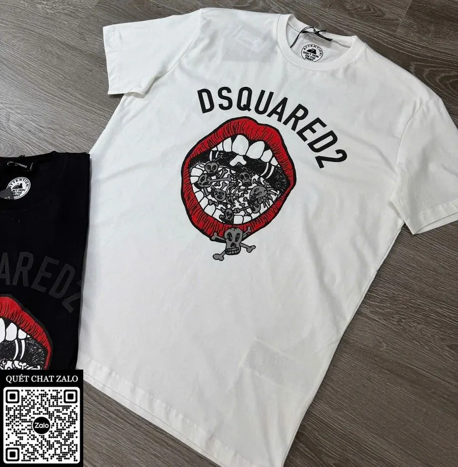 Áo phông nam màu trắng Dsq2 mã 14 siêu phẩm sang trọng đẳng cấp