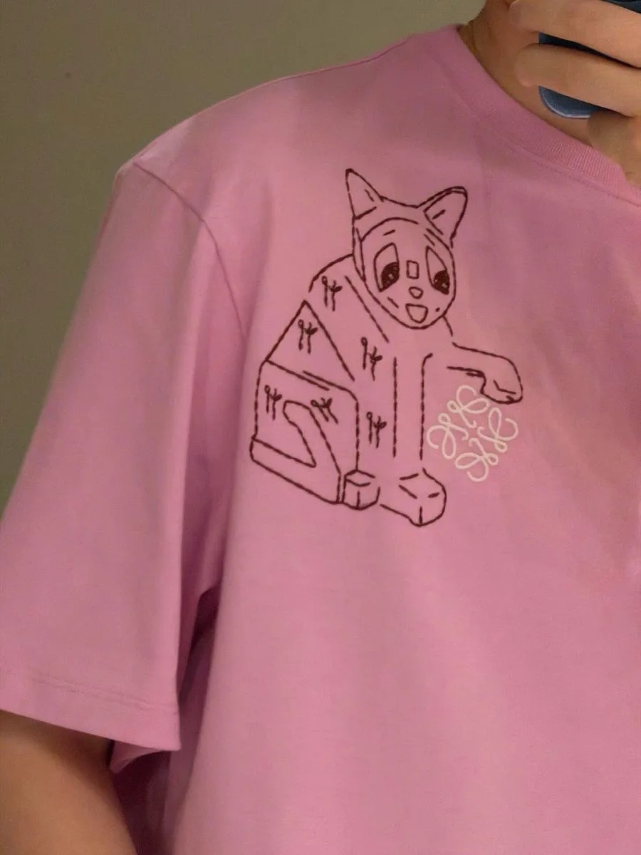 Áo thun Loewe màu hồng nam mã 1 chất lượng vượt trội chuẩn style